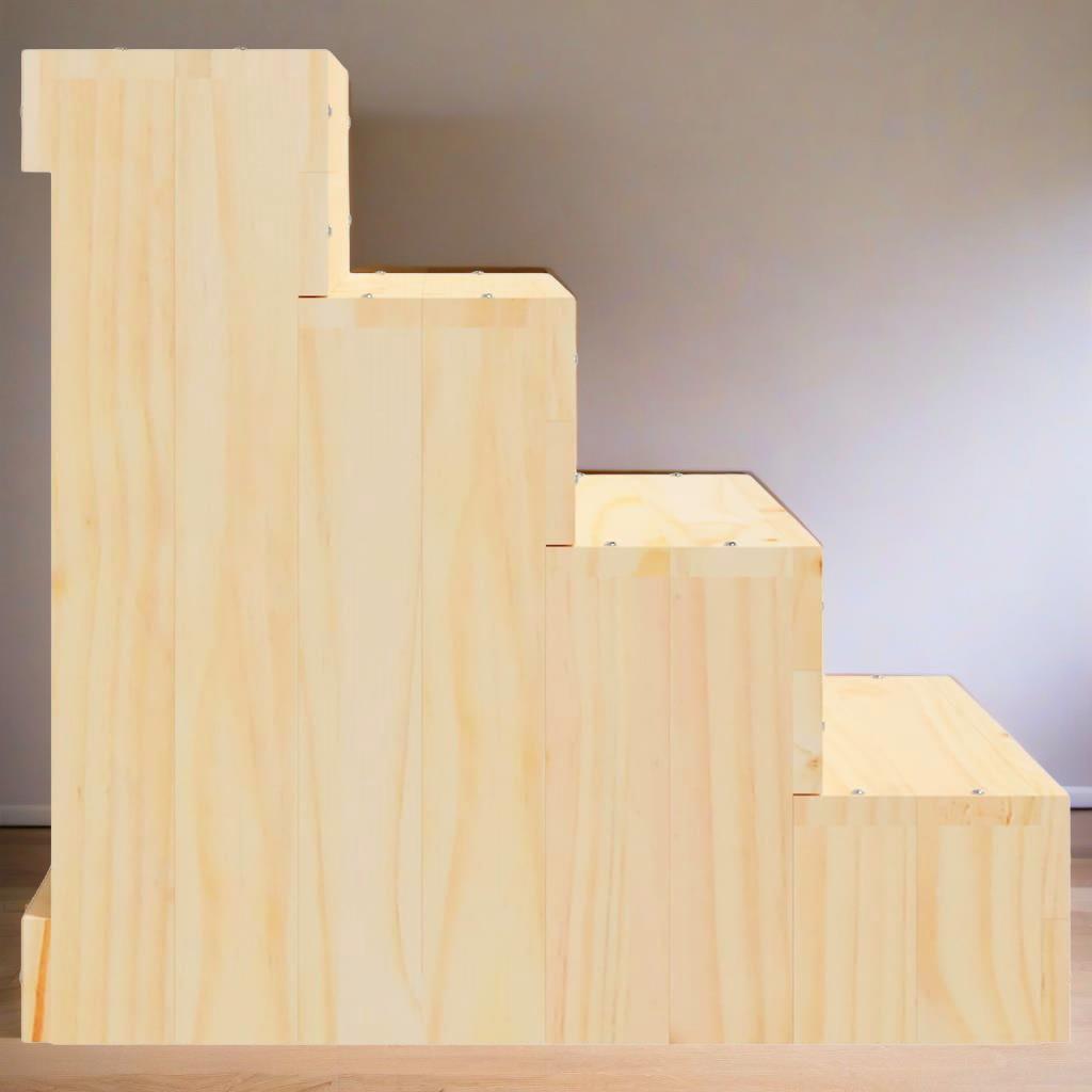 Massive Kiefernholz Hunde- & Katzentreppe